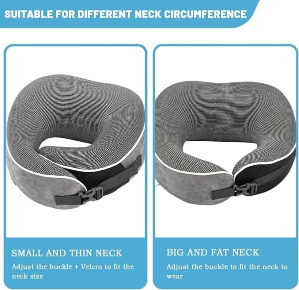 Heating Therapy Neck Pillow, Neck Support Pillow with USB Heating, Cervical Travel Pillow for Neck Fatigue Stiff Relief, Adjustable Warm Temperature, Neck Care Gift for Travel and Sleeping - Image 5