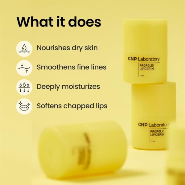 CNP Honey Lip Butter - Propolis Lipcerin™ Original, Hydrating Overnight Manuka Lip Balm & Mask, 12hrs Long-lasting Moisture, Gifts for Women, Korean Skin Care, 0.5 fl.oz. - Image 4