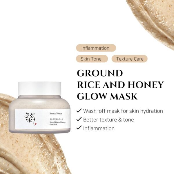 Beauty of Joseon Ground Rice and Honey Glow Mask Pore Sebum Care for Dry Sensitive Skin Korean Skin Care 150ml, 5.07 fl.oz - Image 2