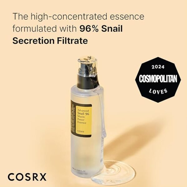 COSRX Snail Mucin 96% Power Face Serum, 3.38 fl oz 100ml | Hydrating, for Face, Self Care, Glow Skin under Makeup - Image 5