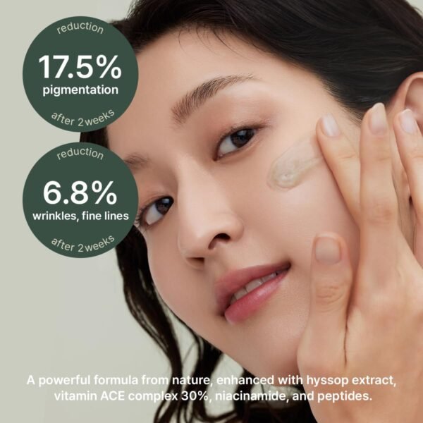 Glow Hyssop Overnight Face Mask Serum - hydrating & Anti-Aging Serum for younger looking Korean Glass Skin, 30% Vitamin A, C, E, 10% Niacinamide, Peptide - Image 5