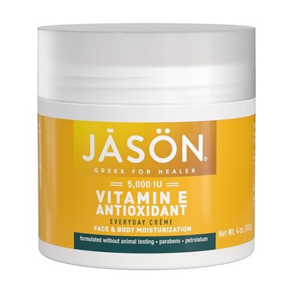 JASON Vitamin E 5,000 IU Moisturizing Crème, For Face and Body, 4 Fluid Ounces