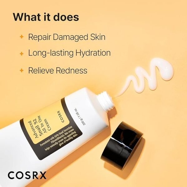 COSRX Snail Mucin 92% Moisturizer, 7.05Fl Oz / 200g | Daily Repair Face Gel Cream Tube Type, for Dry, Sensitive Skin - Image 2