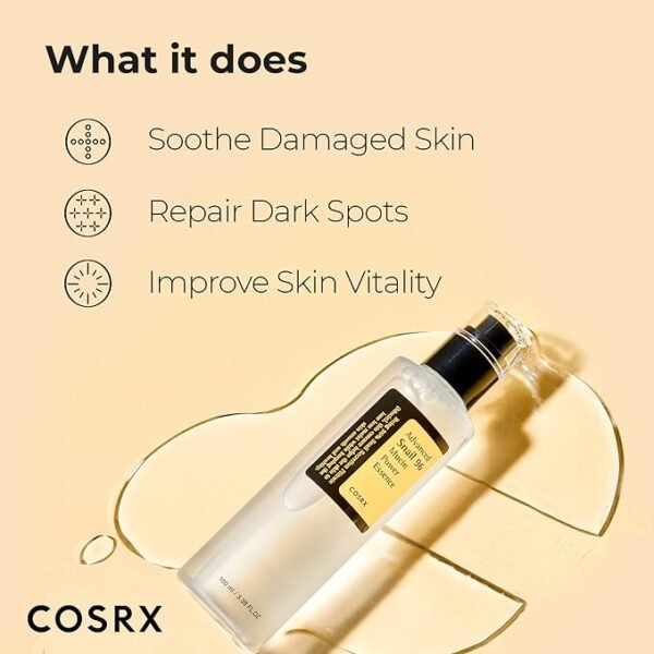 COSRX Snail Mucin 96% Power Face Serum, 3.38 fl oz 100ml | Hydrating, for Face, Self Care, Glow Skin under Makeup - Image 3