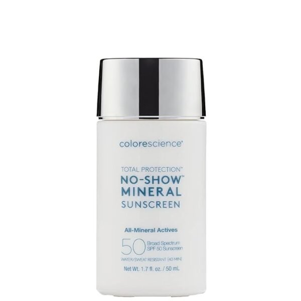 Colorescience Total Protection No-Show Mineral Sunscreen SPF 50, 1.7oz, 100% Invisible all-mineral sunscreen for all skin tones & types