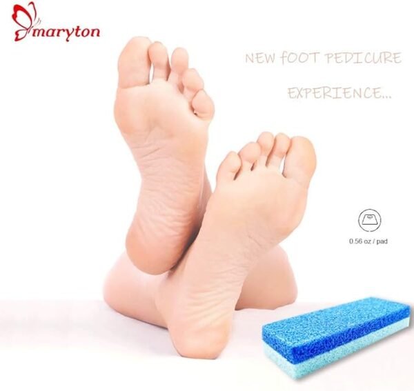 Maryton Foot Pumice Stone for Feet Hard Skin Callus Remover and Scrubber (Pack of 4) (Blue) - Image 4