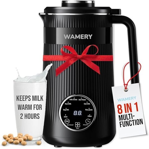 Wamery Original Nut Milk Maker Machine - 32oz Almond, Oat, Soy Milk Maker - Plant Based & Vegan Milk Maker with Delay Start, Keep Warm & Boil Water Functions