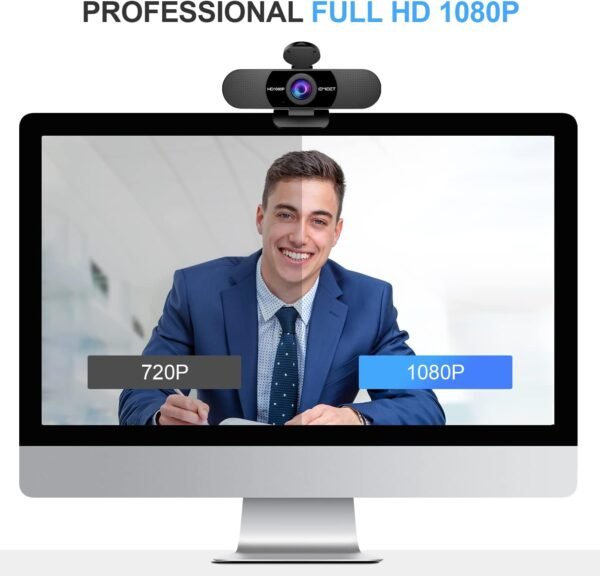 EMEET 1080P Webcam with Microphone, C960 Web Camera, 2 Mics Streaming Webcam, 90°FOV Computer Camera, Plug and Play USB Web Cam for Online Calling/Conferencing, Zoom/Skype/Facetime/YouTube, Laptop/PC - Image 3