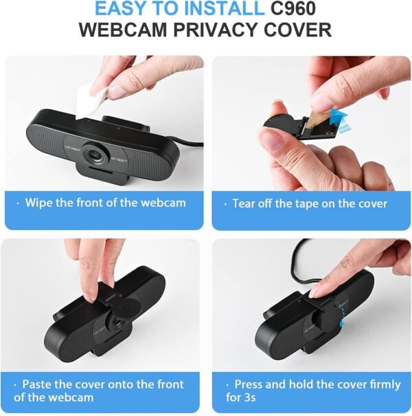 EMEET 1080P Webcam with Microphone, C960 Web Camera, 2 Mics Streaming Webcam, 90°FOV Computer Camera, Plug and Play USB Web Cam for Online Calling/Conferencing, Zoom/Skype/Facetime/YouTube, Laptop/PC - Image 2