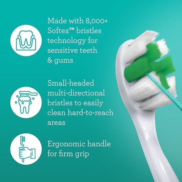 GuruNanda Butter On Gums Toothbrush with 8000+ Softex Bristles, Ultra Soft Bristles for Sensitive & Receding Gums, Perfect for Whiter Teeth, 6 Count - Image 4
