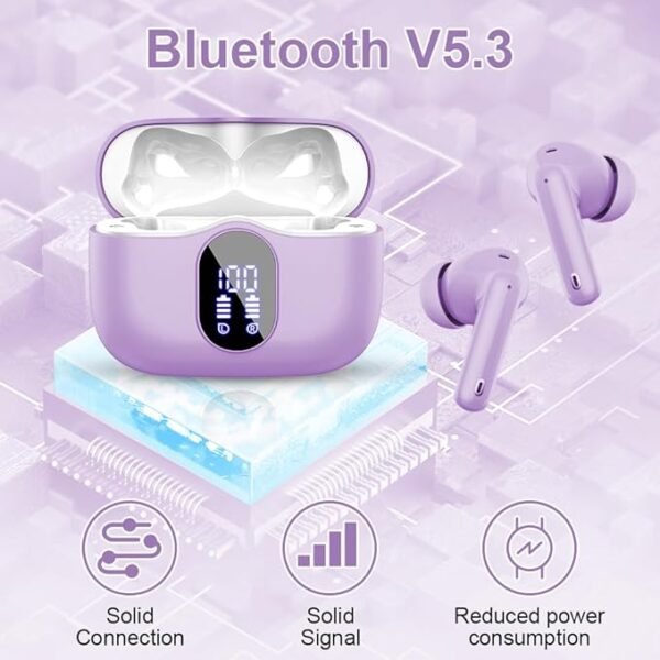 Wireless Earbuds Bluetooth 5.4 Headphones Bass Stereo Ear Buds - Image 4