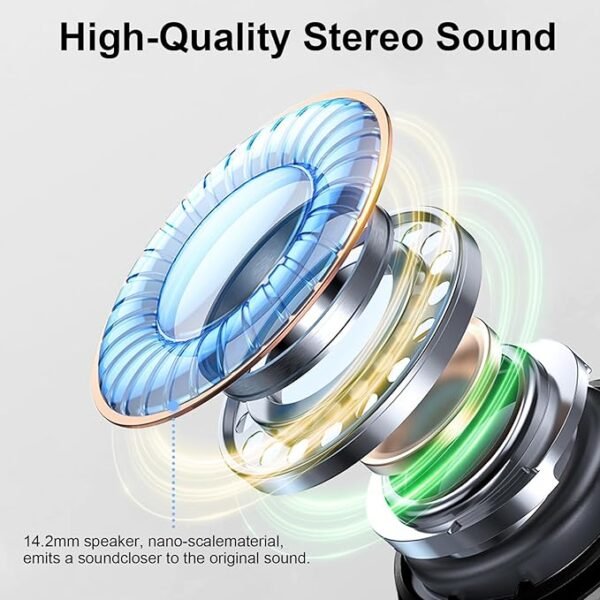 Wireless Earbuds Bluetooth Headphones, BT5.4 Deep Bass Hi-Fi Stereo Ear Buds, 4 ENC Noise Cancelling Mic, 36Hrs USB-C in-Ear Earphone, IP7 Waterproof Sport Workout for Laptop Pad Android iOS Phone - Image 2